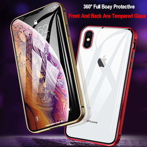 Étui de téléphone en verre trempé à adsorption magnétique 360° pour 17 16 15 14 13 <span class=keywords><strong>PRO</strong></span> <span class=keywords><strong>MAX</strong></span>, étui de téléphone portable transparent - Product Image 5