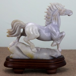 Top qualité main sculpture sculpture de cheval, gris agate cristal artisanat pour collection - Product Image 4