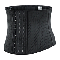 Ceinture gainante taille haute ajustable Langqin pour femme, avec fermeture à agrafes, pour compression abdominale et maintien corporel au quotidien
