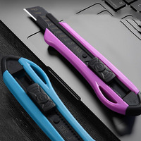 Couteau utilitaire à lame de 18 mm de largeur, nouvelle conception, vente chaude en usine, pour usage domestique, bureau et industriel
