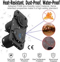 Enchufe USB Doble de 12V/24V para Montaje en Panel con Voltímetro LED e Interruptor Táctil para Auto y Barco