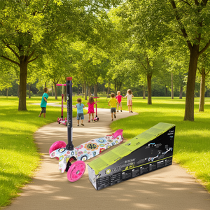 Monopattino pieghevole Lorelli Motion Mini a 3 ruote con ruote in PU luminose, giocattolo per bambini da esterno, da 3 a 6 anni, altezza regolabile - Product Image 2