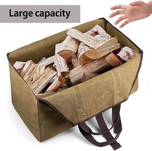Free Sample Customized Canvas Firewood Wood Carrier Bag for Outdoor Camping with a Heavy-Duty <b>Fireplace</b> <b>Log</b> Tote - Product Image 3