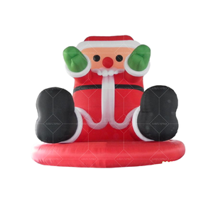 Riesiger Weihnachts mann mit Candy Cane Outdoor Weihnachten aufblasbare Dekoration PVC und Oxford Material LED-Lampe für die Förderung - Product Image 6