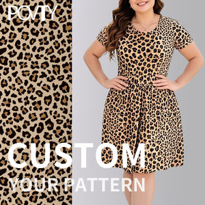 POVTY <span class=keywords><strong>abiti</strong></span> <span class=keywords><strong>taglie</strong></span> forti con stampa personalizzata per donne <span class=keywords><strong>Curvy</strong></span> comodi morbidi girocollo a maniche corte <span class=keywords><strong>abiti</strong></span> Casual a pieghe con tasche - Product Image 3