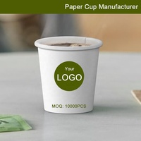 Gobelet en papier à paroi simple personnalisable et écologique pour café, lait, thé - Biodégradable avec logo personnalisé