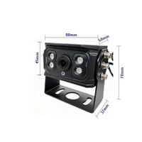 Cámara de Visión Lateral para Camión AHD 1080P con Visión Nocturna, 4 Luces Infrarrojas y Carcasa Metálica, 12-36V, 1 Año de Garantía