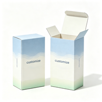 Boîte pliante personnalisée avec logo imprimé dégradé, bleu menthe vert, pour cosmétiques et soins de la peau, emballage en gros