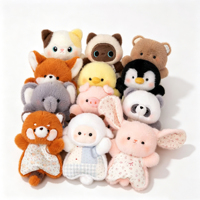 Mini Peluche Animale Florale Mignonne Panda Lapin Ours Mouton Poupée en Peluche Kawaii Douce Cadeaux de Vacances pour Enfants