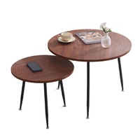 Table basse rétractable créative style anneau annuel, design nordique moderne et minimaliste, pour petits appartements, salon, table d'appoint de canapé, balcon