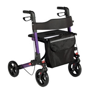 <span class=keywords><strong>Andador</strong></span> con <span class=keywords><strong>Ruedas</strong></span> Plegable de Aluminio de <span class=keywords><strong>Cuatro</strong></span> <span class=keywords><strong>Ruedas</strong></span> para Rehabilitación en el Hogar con <span class=keywords><strong>Asiento</strong></span> para Adultos - Product Image 1