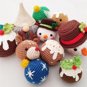 Bola de <span class=keywords><strong>Navidad</strong></span> de Ganchillo con Diseño de Reno, Decoración Festiva Tejida para Árbol de <span class=keywords><strong>Navidad</strong></span> - Product Image 2
