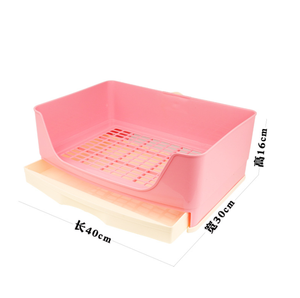 Grande Cage à litière pour animaux de compagnie, toilettes avec tiroir pour lapin, Hamster, cochon d'inde, <span class=keywords><strong>furet</strong></span>, etc. Toile d'angle. - Product Image 1