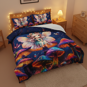 Ensemble de literie <span class=keywords><strong>pour</strong></span> filles, princesse, dessin animé, fleur, fée, sirène, impression numérique 3D, 100% polyester, 300 fils, housse de <span class=keywords><strong>couette</strong></span> - Product Image 2