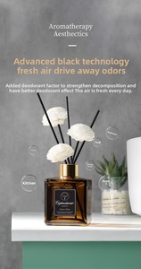 Ambientador de aromaterapia Gardenia, fragancia de larga duración sin fuego, botella de vidrio duradera, caja de regalo rentable, inodoros - Product Image 5