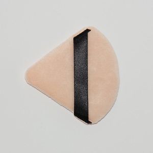 Éponge de maquillage triangulaire super douce en forme d'éventail, houppette à poudre pour blush, accessoire de beauté en coton personnalisable, lavable - Product Image 5