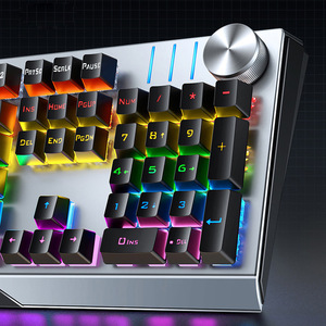 คีย์บอร์ดกลไก Skyloong Kb329 104 ปุ่ม ขนาดเต็ม RGB Backlit ป้องกันการกดผิดพลาด คีย์บอร์ดเกมมิ่งแบบมีสายสำหรับสำนักงาน - Product Image 3