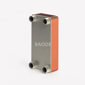 Intercambiador de calor de placa soldada de calefacción hidrónica de aluminio de fábrica B120T/BL120 con ISO