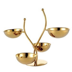 Nampan Sajian Camilan 2-4 Wadah dari Baja Anti Karat dengan Stand untuk Kacang, Permen, Buah, Saus Celup, Pesta, BBQ, Piknik, Set Portabel dan Dapat Ditumpuk - Product Image 5