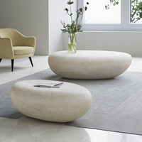 Table de jardin en fibre de verre (FRP) noire rustique au design moderne personnalisé avec effet pierre pour cour extérieure, pour usage hôtelier