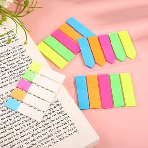 Juego de Etiquetas Autoadhesivas Personalizadas de 100 Hojas Fluorescentes Multicolores con Punta Plana en Forma de Flecha, Marcadores de Página Translúcidos - Product Image 6