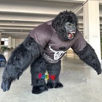 Costume de jeu de rôle de mascotte de gorille King Kong gonflable de 2.6M Costume de poupée de dessin animé de publicité de fête d'ours polaire