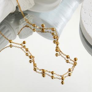 Collar de Cadena de Perlas de Acero Inoxidable con Baño de Oro de 18K, Antideslustre, para Mujer, Venta al por Mayor - Product Image 1