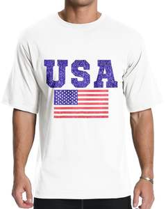 Camiseta patriótica de algodón de EE. UU. respetuosa con el medio ambiente, camiseta pesada transpirable para hombres - Product Image 2