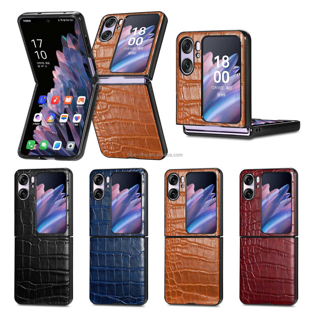 Man Protector Scratch-Resistant Luxury Accessories and Cover Mobile Leather Sublimation Blank Phone Case for Oppo Find N2 Flip