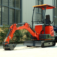 Mini-excavatrice multifonctionnelle sur chenilles de 1,2 tonne la plus vendue pour l'agriculture, le jardin, la ferme et la maison, mini-pelle diesel