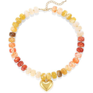 DREAM FASHION Collana con Ciondolo a Cuore Grande Unisex Vintage in Acciaio Inossidabile Placcato Oro 18K Impermeabile Fatto a Mano Gioielli alla Moda - Product Image 4
