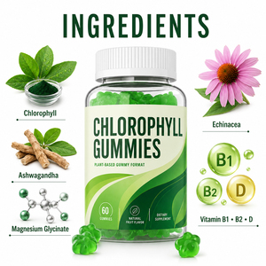 Gomitas de Clorofila OEM/ODM - Suplemento Orgánico Vegano Antioxidante para la Digestión y el Apoyo Inmunológico para Adultos - Product Image 4
