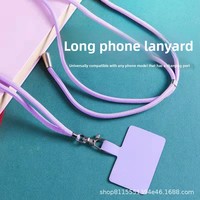 Étui de téléphone tendance sans marque avec cordon tour de cou, compatible, style chaîne, sans trou, sangle réglable, porte-badge