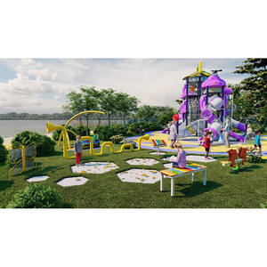 Patio comercial duradero <span class=keywords><strong>al</strong></span> <span class=keywords><strong>aire</strong></span> <span class=keywords><strong>libre</strong></span> con tobogán y columpio para centro de juegos de jardín y zona de actividades deportivas - Product Image 3