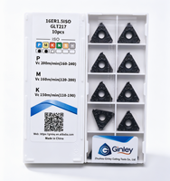 Outils de tournage en carbure Ginley 16ER/IR 1.0ISO/1.5/2.0/2.5ISO/11W/AG55/14NPT, inserts de filetage pour tour, revêtement CVD personnalisé OEM