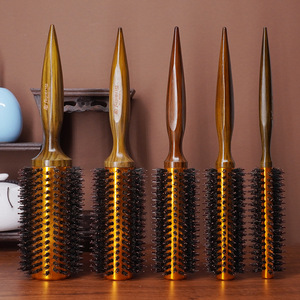 OEM Haarstyling-Werkzeuge mit Naturholzgriff Professionelles Salon Haarbürsten-Set Extra Lange Rundbürsten - Product Image 1