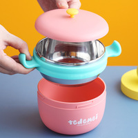 Boîte à lunch isotherme en acier inoxydable 500 ml pour enfants, mignonne, avec isolation sous vide, en matériau de qualité alimentaire écologique