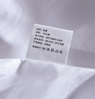 Vente en gros 100% taie d'oreiller en satin blanc à rayures taie d'oreiller personnalisée pour hôtel