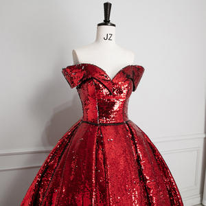 Falda tutú roja con lentejuelas para mujer Vestido de fiesta rojo Vestido de noche con lentejuelas Rojas - Product Image 3