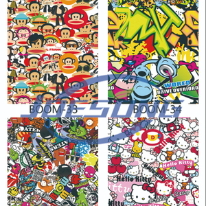 Autocollants de personnages de dessins animés NICAI, autocollants adhésifs, impression de <span class=keywords><strong>bombes</strong></span>, <span class=keywords><strong>graffiti</strong></span>, 2 couches pour autocollants de voiture, vinyle pour habillage de voiture - Product Image 1
