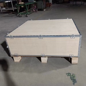 Taisong Industry And Trade <b>Wooden</b> <b>Crate</b> Plywood 7mm Steel Straps Customizable Size Turnover <b>Box</b> Logistics Packaging - Product Image 1