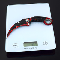 Karambit tactique FPS Dragon Claw - Arme en alliage de zinc doré et bleu, conçue avec précision, pour collectionneurs d'art des armes et combats en gros pour l'e-sport