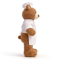 Peluches personnalisées ours en peluche cuisinier, adorables ours en peluche portant des vêtements de cuisinier, peluches douces