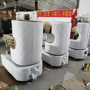 Chaise de soin des pieds de salon de manucure moderne, fauteuil de pédicure de luxe blanc avec pompe à jet magnétique - Product Image 6