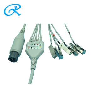 สายเคเบิล <span class=keywords><strong>ECG</strong></span> ตะกั่ว3ชิ้นแบบ6ขาสำหรับการทดสอบสัตวแพทย์อเนกประสงค์ - Product Image 6