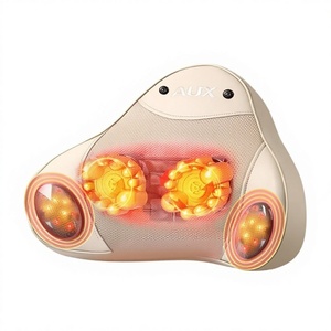 Coussin de massage chauffant AUX pour le dos, la colonne cervicale et lombaire, avec compresse chaude, à brancher, coffret cadeau - Product Image 1