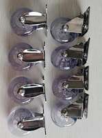 Petites roulettes pivotantes transparentes en PU et polypropylène 35/50/75 mm (1,5/2/3 pouces) pour canapé/meubles/chaise de bureau