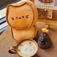 Peluche chat en forme de biscuit au beurre, douce, faite à la main, tendance, mignonne, cadeau pour la Saint-Valentin et Noël