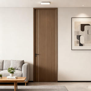 باب حديث من الخشب الصلب العازل للصوت جاهز للتعليق ، باب مكتب داخلي لغرفة النوم بلمسة نهائية من الحبوب الخشبية البسيطة - Product Image 6