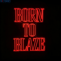 SKYSEEN Enseignes lumineuses néon personnalisées, lettres lumineuses à LED, bandes lumineuses avec support acrylique pour la décoration de boîtes de nuit, événements, spectacles et scènes